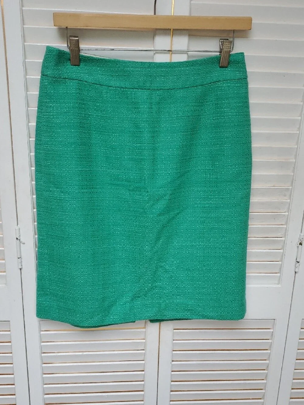 Banana Republic Mint Green Tweed Pencil Skirt